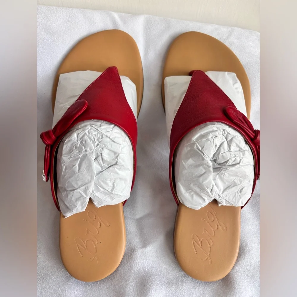 Brighton Chloe Candy Apple Sandals Size 10 - Picture 2 of 6